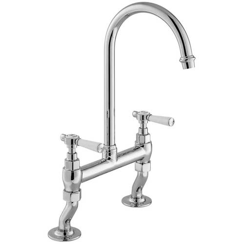 Additional image for Bridge Kitchen Mixer Tap With Lever Handles (Chrome).