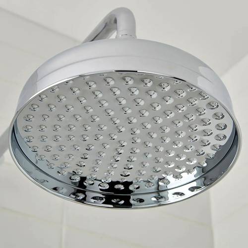 Additional image for Traditional Shower Head & Arm (200mm, Chrome).