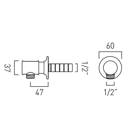 Additional image for Traditional Wall Outlet (Chrome).