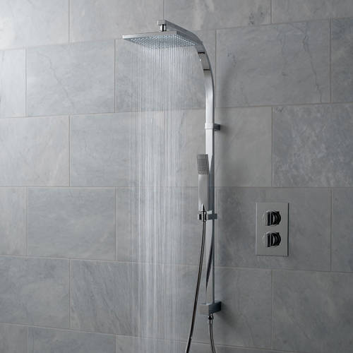 Additional image for Thermostatic Shower Set With Rigid Riser Kit.