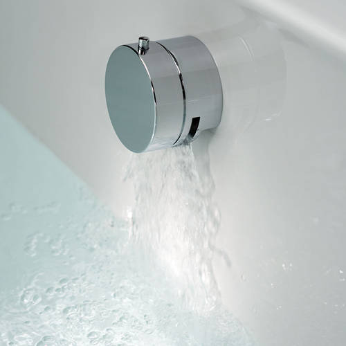 Additional image for 4 Hole Bath Shower Mixer & Bath Filler Overflow Waste (Chrome).