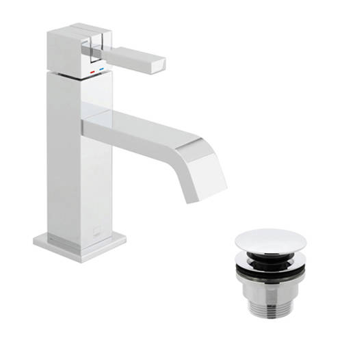 Additional image for Slimline Basin Mixer Tap With Universal Waste (Chrome).