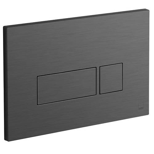 Additional image for Flush Plate With Square Buttons (Brushed Gunmetal).