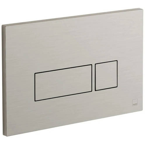 Additional image for Flush Plate With Square Buttons (Brushed Nickel).
