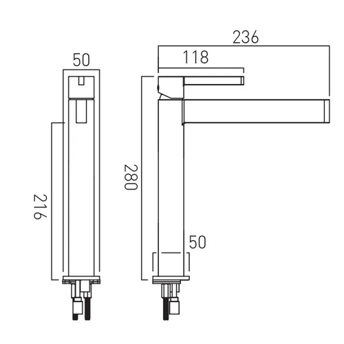 Additional image for Tall Basin Mixer Tap (Brushed Bronze).