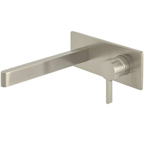Additional image for Wall Mounted Basin Mixer Tap (Brushed Nickel).