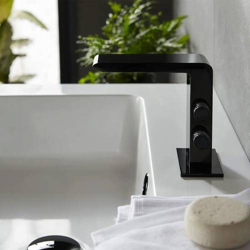 Additional image for Mono Basin Mixer Tap (Polished Black).