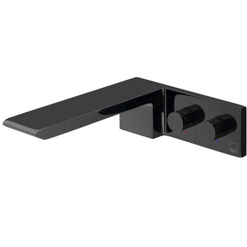 Additional image for Wall-Mounted Basin Mixer Tap (Polished Black).