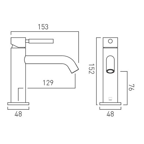 Additional image for Slimline Mono Basin Mixer Tap (Brushed Black).