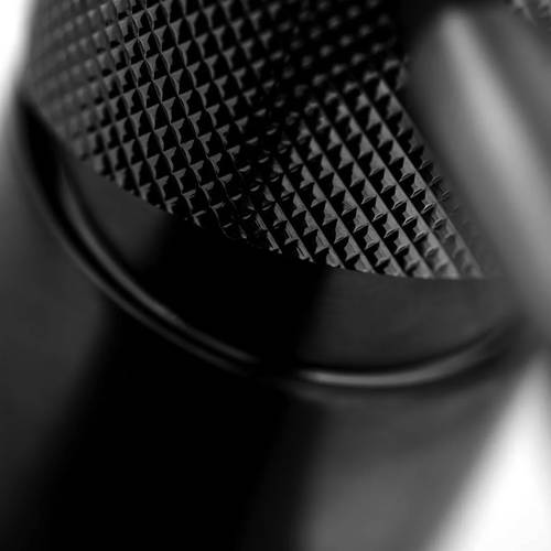 Additional image for Slimline Mono Basin Mixer Tap With Knurled Accents (Brushed Black).