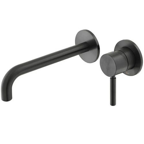 Additional image for Wall-Mounted Basin Mixer Tap (Brushed Black).
