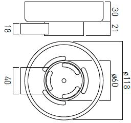 Additional image for Frosted Glass Soap Dish & Holder (Chrome).