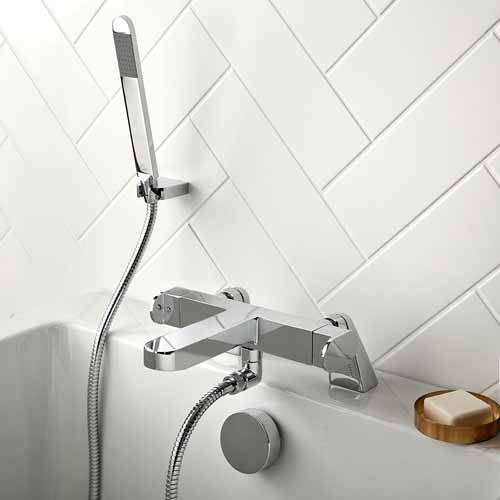 Additional image for Thermostatic Bath Shower Mixer Tap With Kit (Chrome).