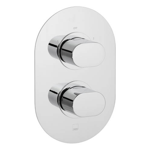 Additional image for Thermostatic Shower Valve With 2 Outlets (3/4", Chrome).