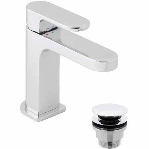 Additional image for Slimline Mono Basin Mixer Tap With Universal Waste (Chrome).