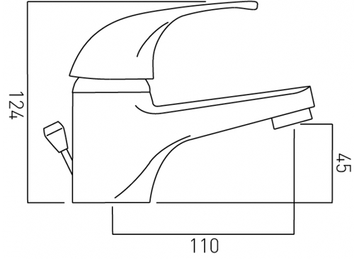 Additional image for Basin Mixer Tap With Pop Up Waste (Chrome).