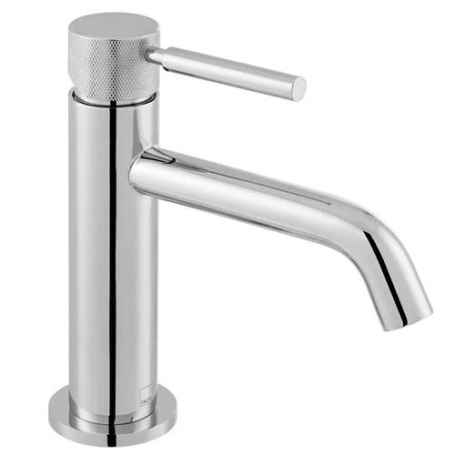 Additional image for Slimline Mono Basin Mixer Tap With Knurled Accents (Chrome).