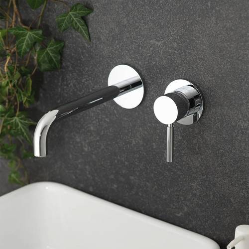 Additional image for Wall-Mounted Basin Mixer Tap (Chrome).