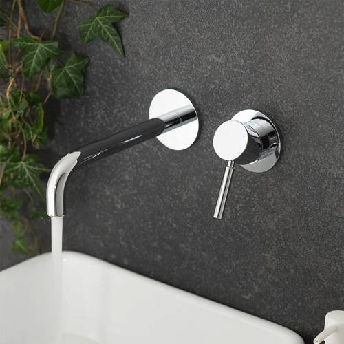Additional image for Wall-Mounted Basin Mixer Tap (Chrome).