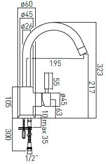 Additional image for Mono Sink Mixer Tap (Chrome).