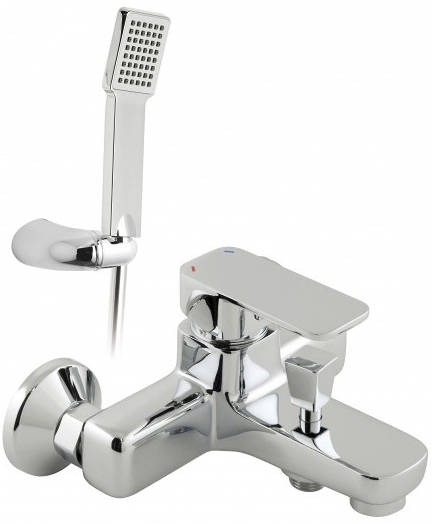 Additional image for Wall Mounted Bath Shower Mixer Tap & Shower Kit (2 Hole).
