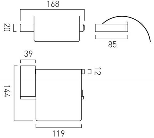 Additional image for Covered Toilet Roll Holder (Chrome).