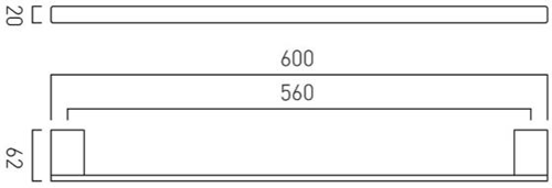 Additional image for Towel Rail 600mm (Chrome).