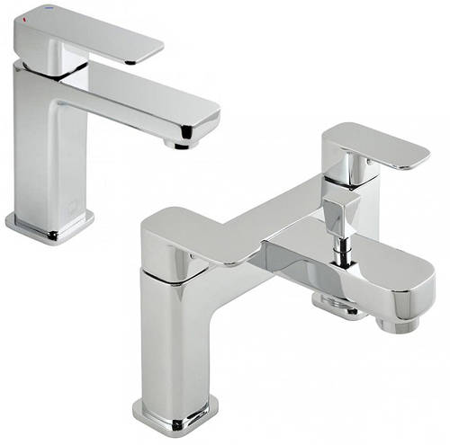 Additional image for Basin Mixer & Bath Shower Mixer Tap Pack (Chrome).