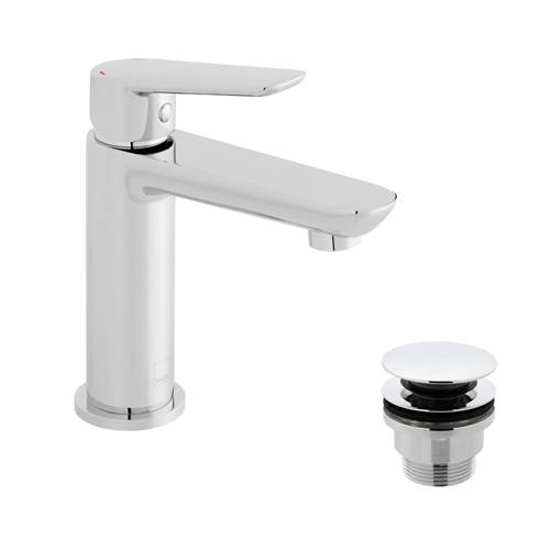 Additional image for Mini Basin Mixer Tap With Universal Waste (Chrome).