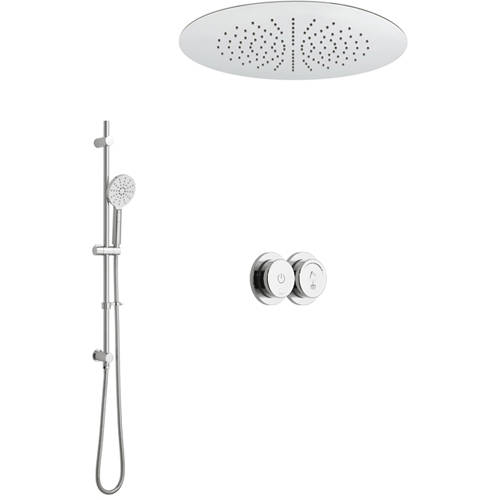 Additional image for SmartDial Thermostatic Shower & Round Head & Slide Rail Kit.
