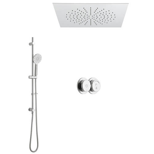 Additional image for SmartDial Thermostatic Shower & Square Head & Slide Rail Kit.
