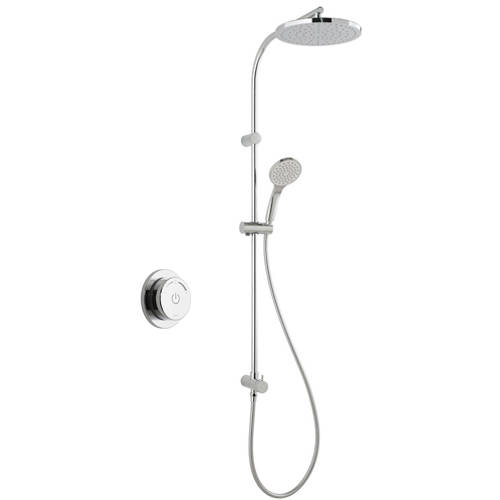 Additional image for SmartDial Thermostatic Shower With Rigid Riser Kit (Chrome).