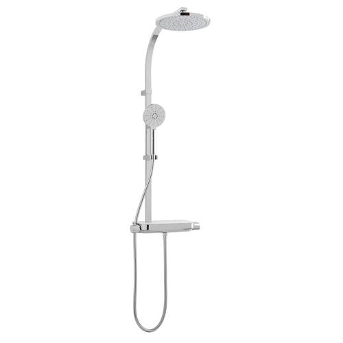 Additional image for Shelf Thermostatic Shower Valve & Column Pack (Chrome).