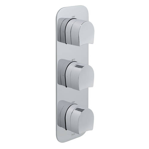 Additional image for Thermostatic Shower Valve With 2 Outlets (Chrome).