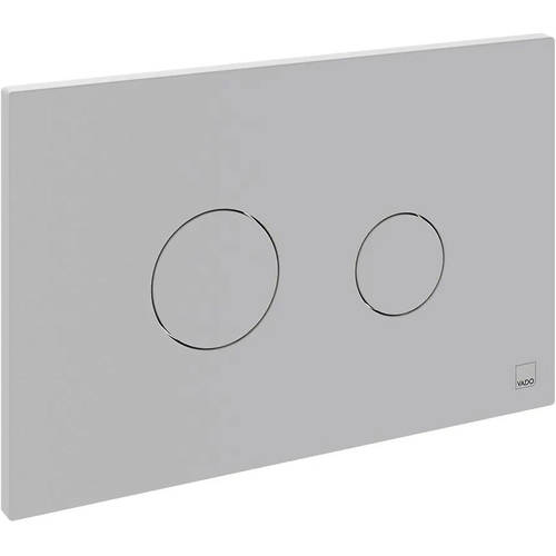 Additional image for Flush Plate With Round Buttons (Matt White).