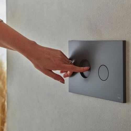 Additional image for Flush Plate With Round Buttons (Pewter).