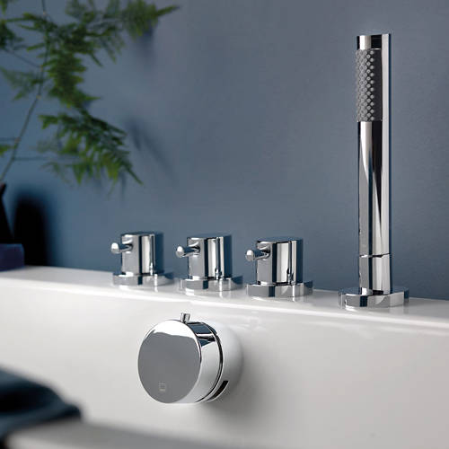 Additional image for 4 Hole Bath Shower Mixer Tap With Kit (Without Spout).