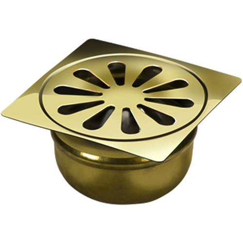 Additional image for Square Shower Drain 100x100mm (Brass).