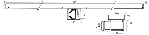 Additional image for Standard Shower Channel 1300x100mm (S Steel).