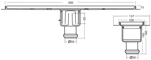 Additional image for Standard Shower Channel 300x100mm (S Steel).