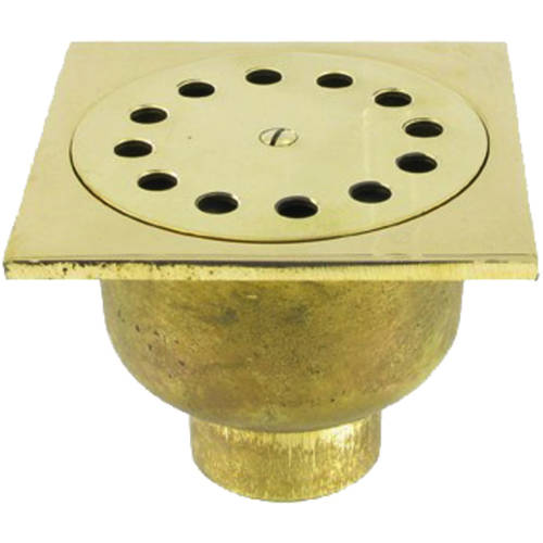 Additional image for Shower Drain 100x100mm (Polished Brass).