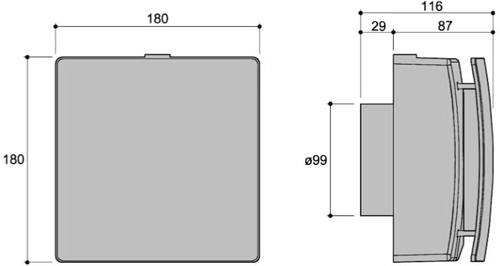 Additional image for Extractor Fan With 3 Speeds (Timer, Humidistat & Cord).