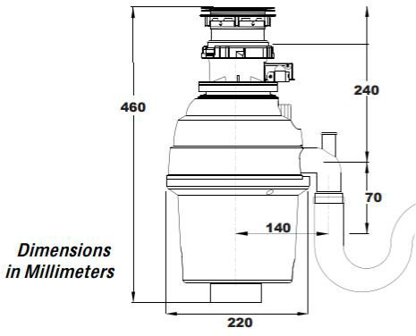 Additional image for Deluxe Waste Disposal Unit (0.75HP, Batch Feed).