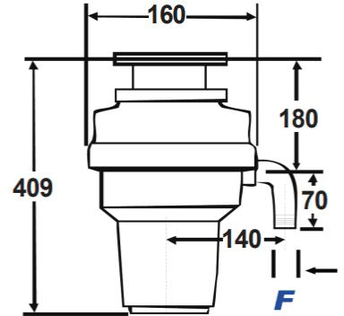 Additional image for Premium Waste Disposal Unit (1.25HP, Continuous Feed).