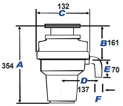 Additional image for Economy Waste Disposal Unit (0.5HP, Continuous Feed).