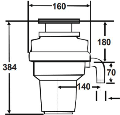 Additional image for Standard Waste Disposal Unit (0.5HP, Continuous Feed).