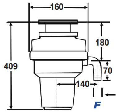 Additional image for Heavy Duty Waste Disposal Unit (0.62HP, Continuous Feed).