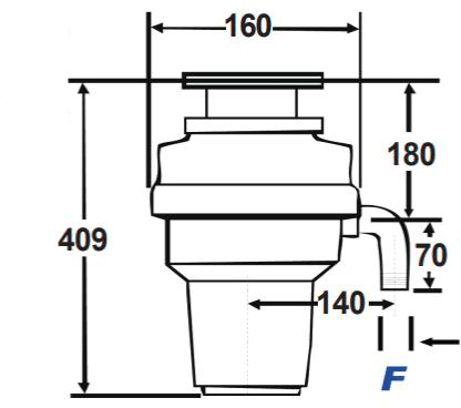 Additional image for Deluxe Waste Disposal Unit (0.75HP, Continuous Feed).