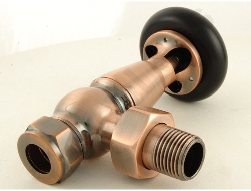 Additional image for Eton Thermostatic Angled Radiator Valves (A Copper).