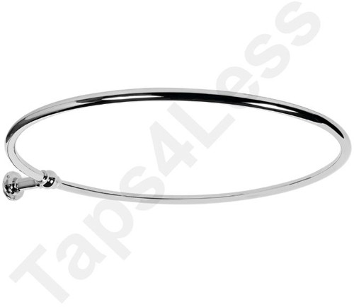 Additional image for Round Shower Curtain Rail With Wall Bracket (Chrome).